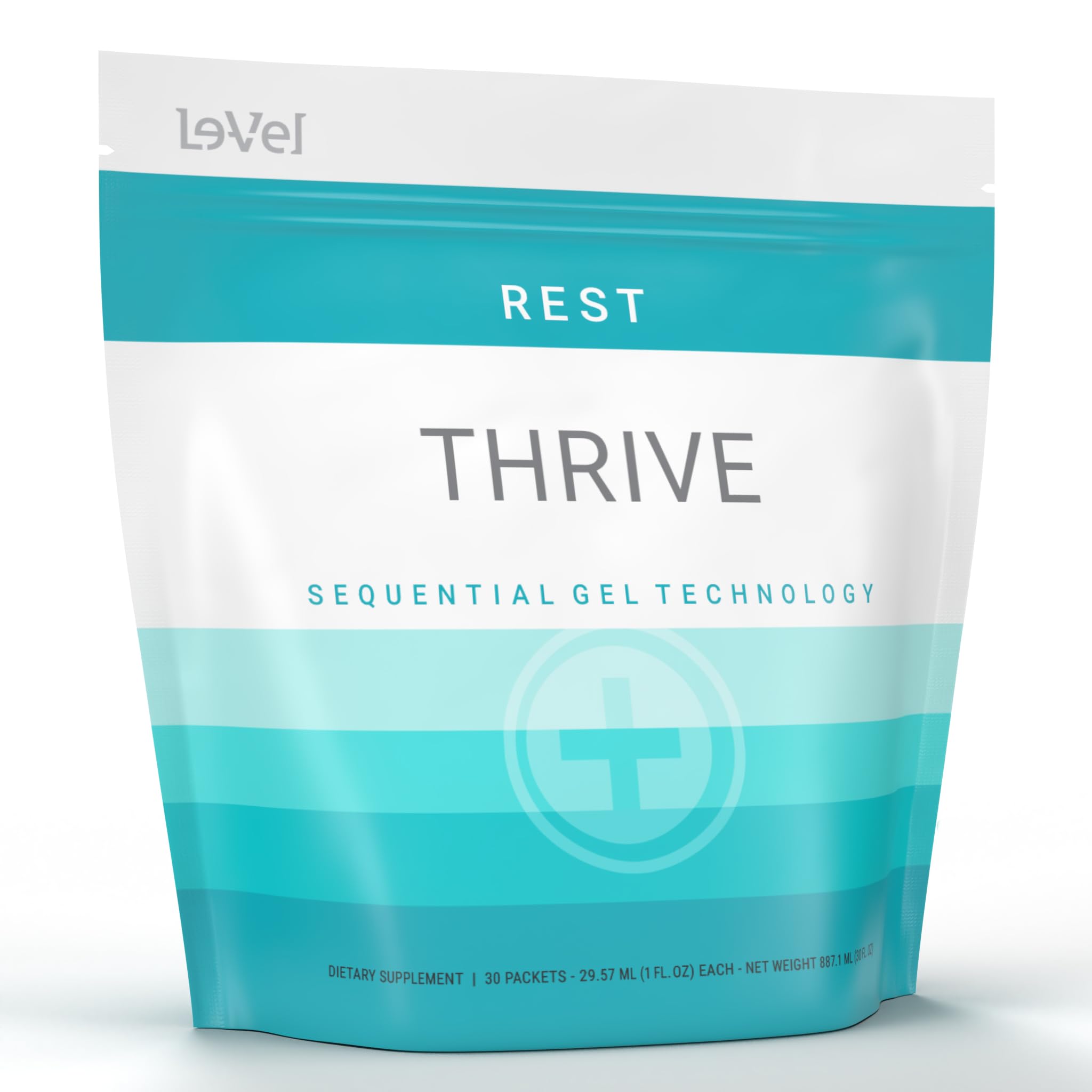 Le-VelThrive Plus - SGT Rest | Relaxing Gel Supplement, Nutrient Supplement | Advanced Formula, Sequential Gel Technology | Valerian Root, Ashwagandha Extract, and Chamomile Extract, 30 count