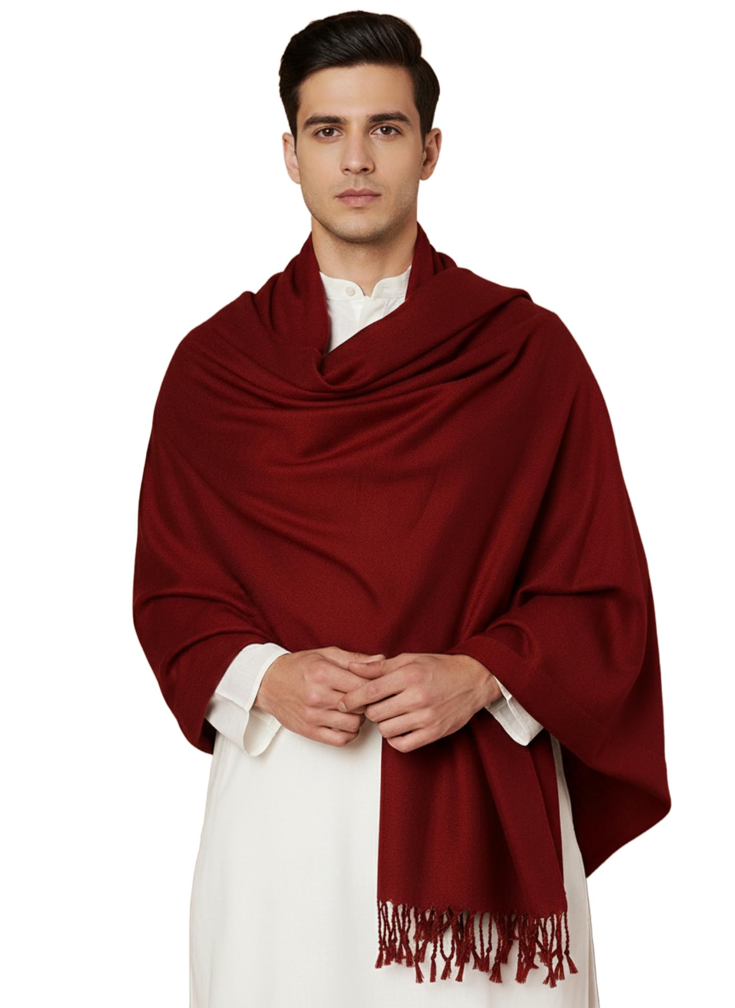 zamour Men’s Solid Color Warm Stole | Lightweight Soft Feel Scarf Wrap for Winter-picture-36