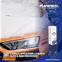 Vista 3 de Nanotech Surface Solutions Kit de cuidado de parabrisas, incluye repelente de lluvia para parabrisas (2 unidades), aumenta la visibilidad durante
