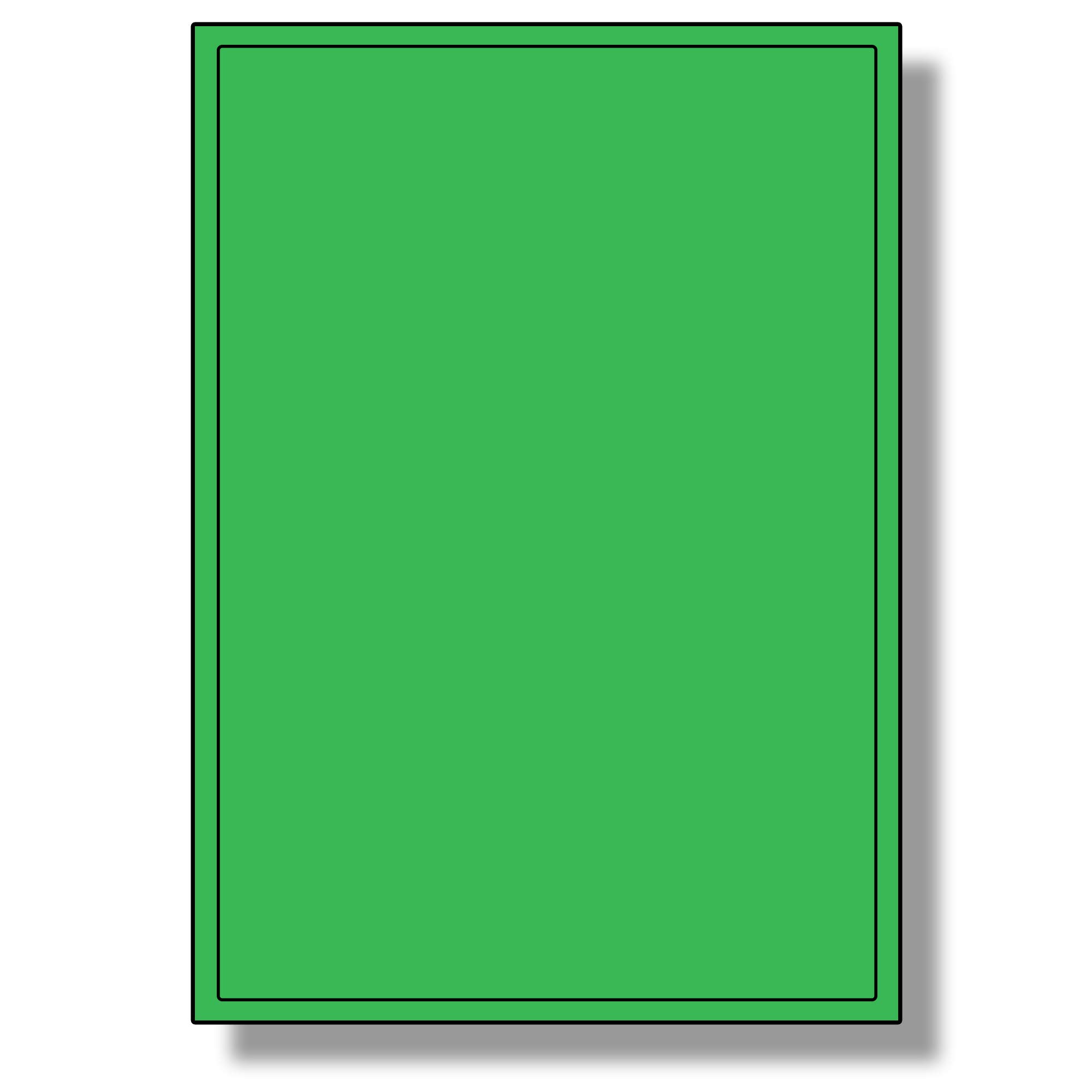 Label Planet® 1 Per Page/Sheet, 50 Sheets (50 Sticky Green Labels), Blank Plain Matt Paper A4 Coloured Multi-Purpose Paper Stickers, for Laser/Copier or Inkjet Printers, UK LP1/199C, 199.6 x 289.1 MM — image 1