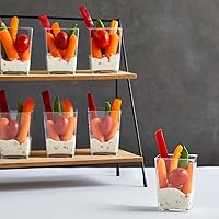 Vista 3 de Juvale Mini tazas de postre – 72 piezas de plástico transparente, 3 onzas y 5 onzas – Vasos desechables y reutilizables para postre y aperitivos