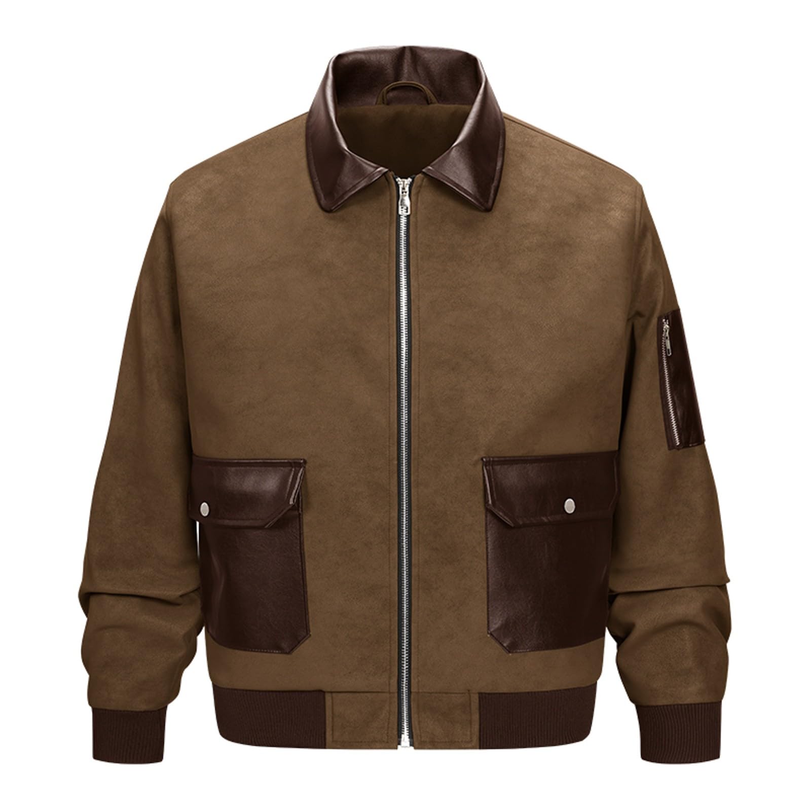 Giacca casual colorata con tasche multiple, leggera giacca a vento da esterno per l'abbigliamento quotidiano da strada