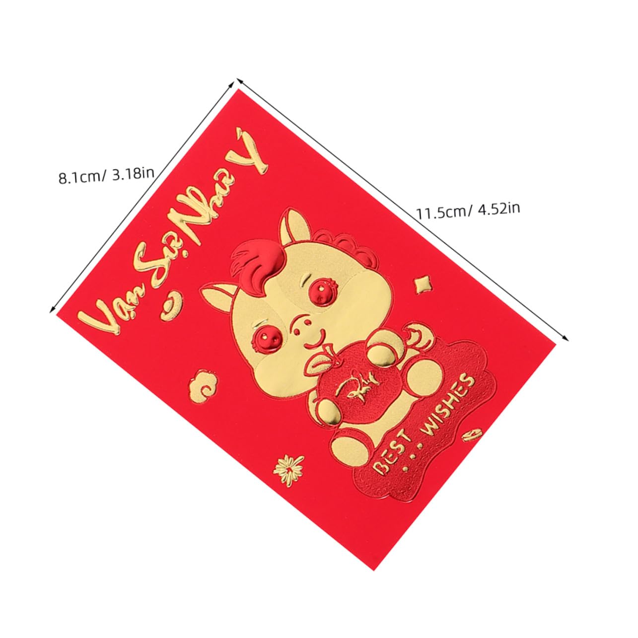 DOITOOL 360 Piezas Sobres Rojos Creativos para Año del Caballo de Hong Bao Vietnamitas Resistentes Diseño Elegante y para Festivales y Regalos Auspiciosos