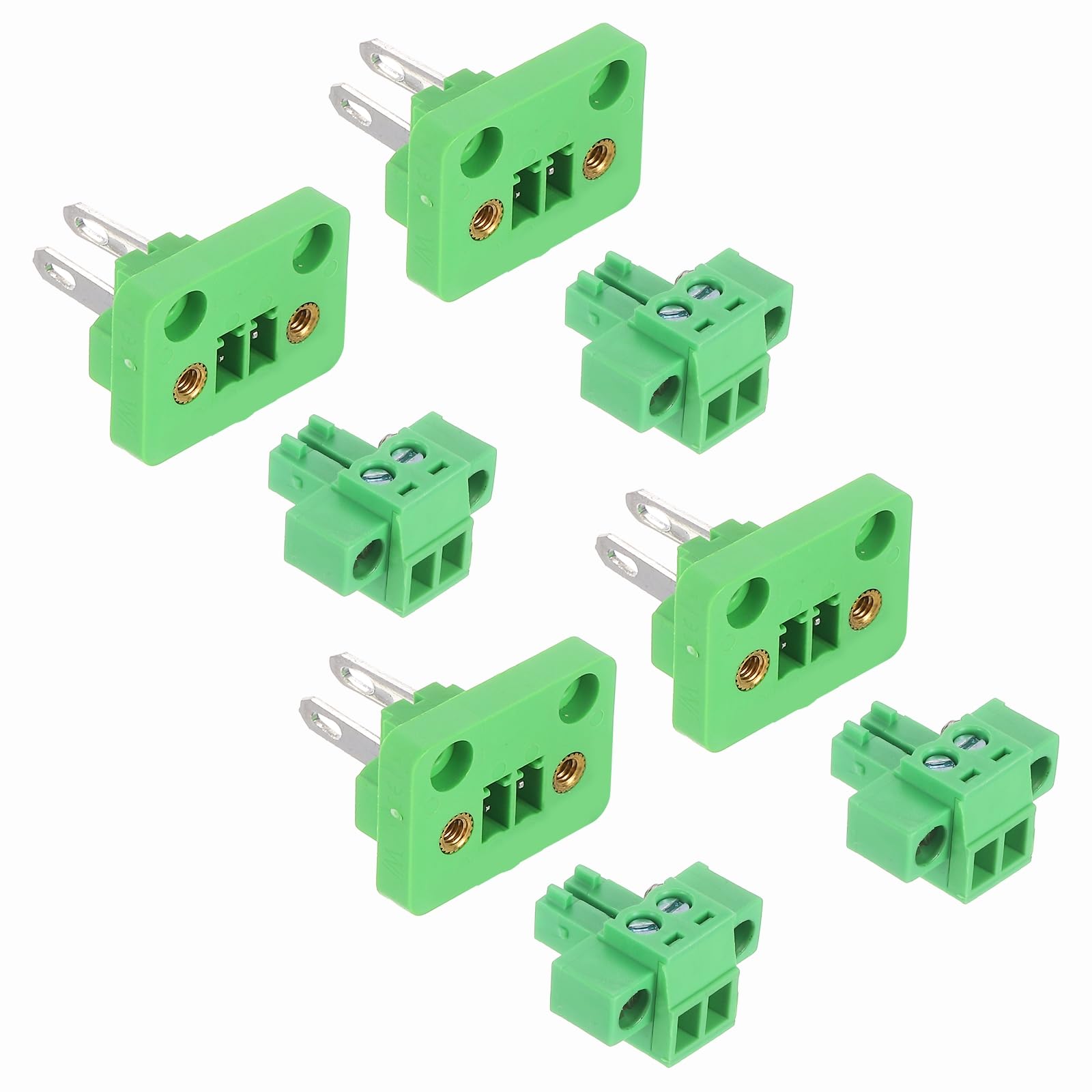 sourcing map 4Set 2-Pin 3.5mm Pluggable Screw Terminal Block Connectors