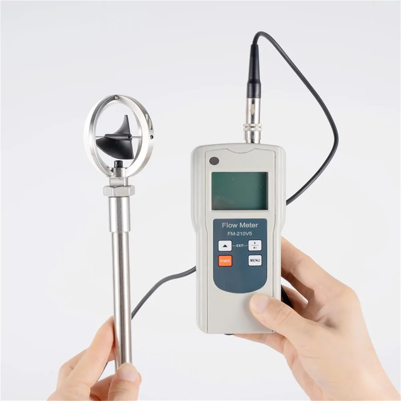 Medidor Digital Portátil De Caudal Agua FM-210V5