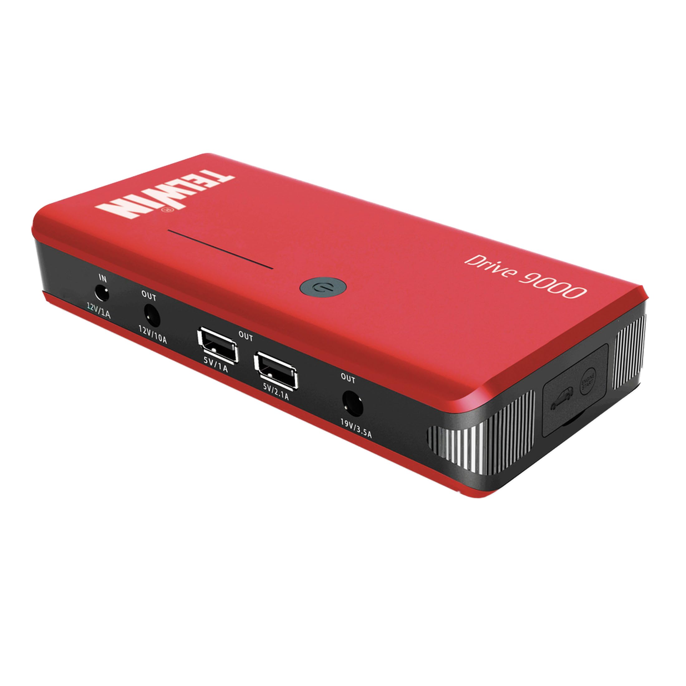 Telwin Drive 9000 Avviatore Compatto al Litio 12V & Power Bank, Rosso