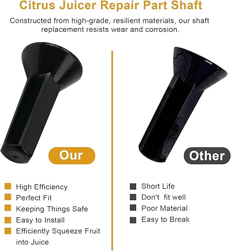 Miniatura 6 de Reemplazo del eje para exprimidor de cítricos compatible con modelos ELCJ-1600S ELCJ-1700S ELCJ1900S, pieza de reparación del eje de transmisión del