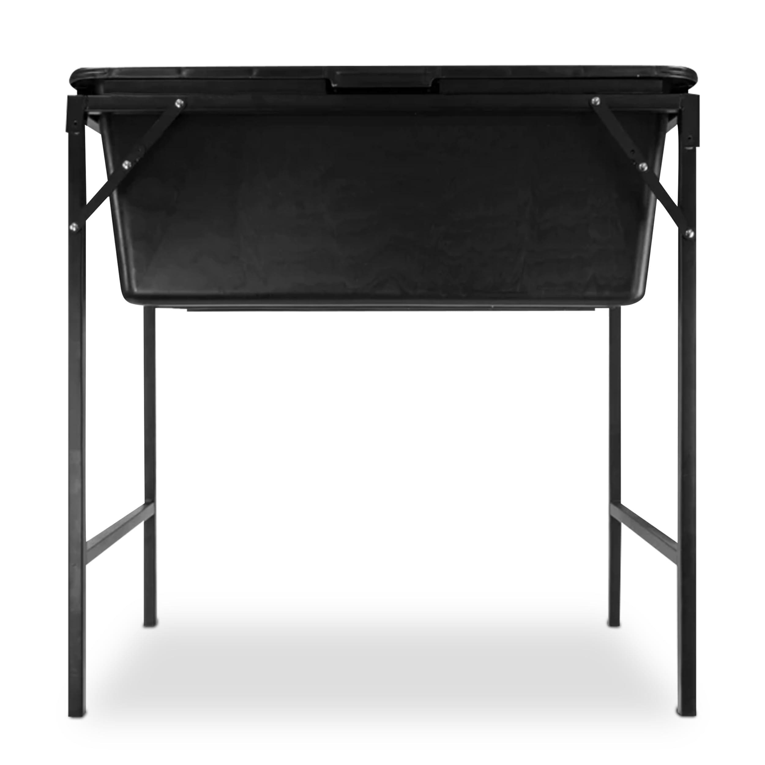 Large 90L Dog Bath/Pool/Tub & Foldable Metal Stand with Drain Plug and Hozelock Compatible End Connector - Perfect for Retrievers, Boxers & More - Durable, Easy to Store. Set by MYPURECORE