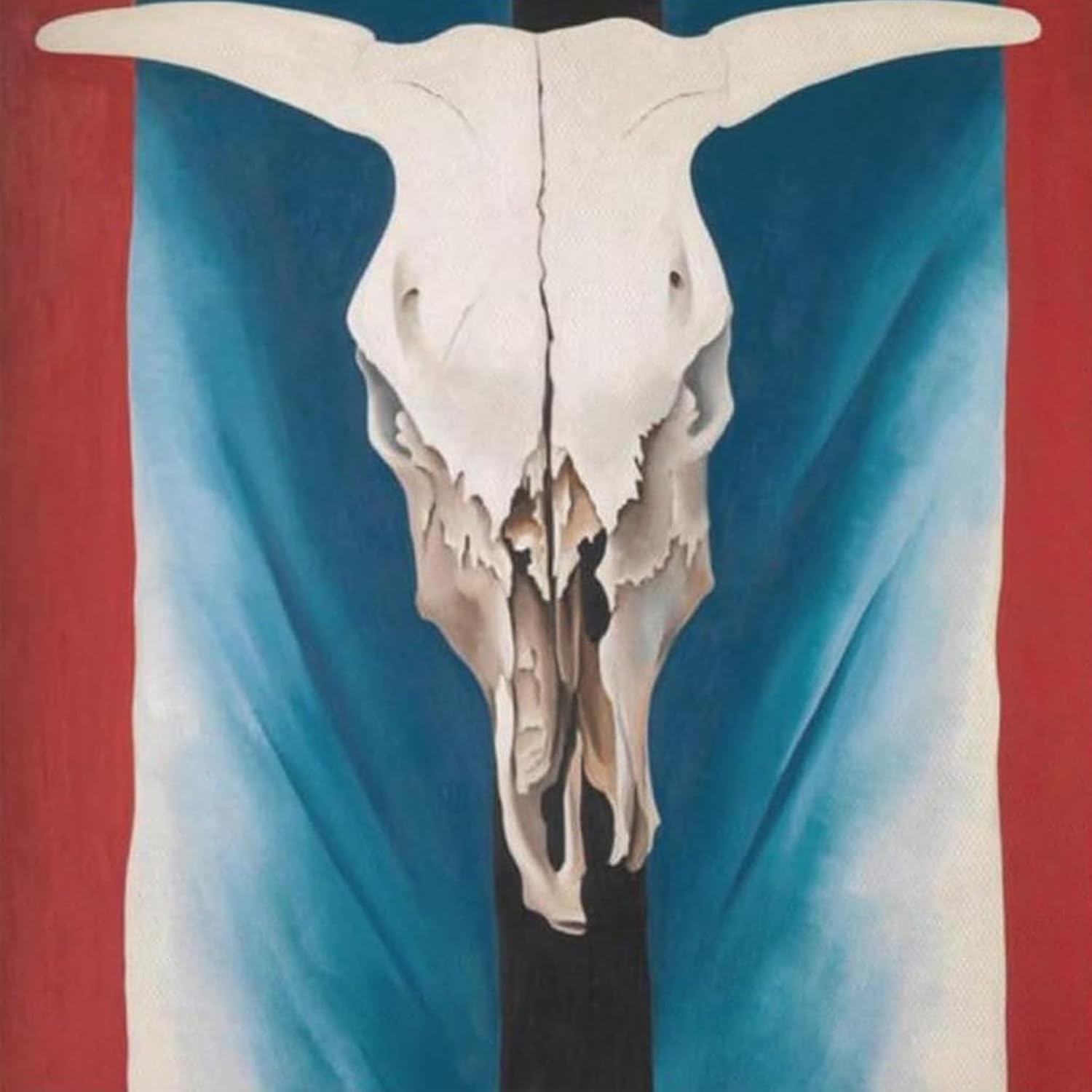 Amazon｜ジョージアオキーフポスター牛の頭蓋骨の壁のアートジョージア