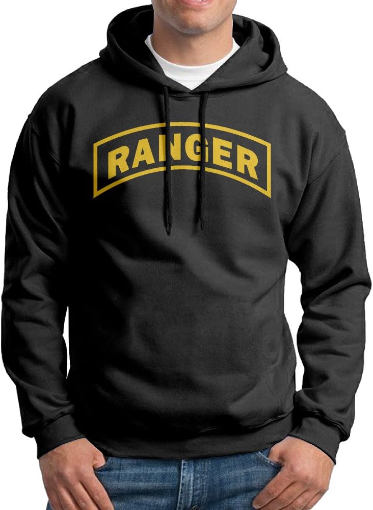 Men Army Rangers Logo Fashion Hoddie Black