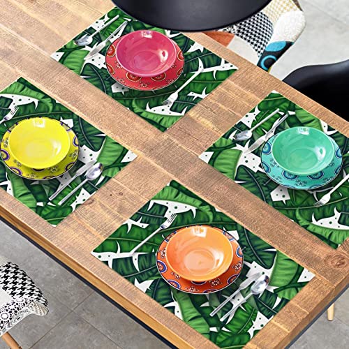 Sets de table feuilles de bananier pour décoration de table estivale - 8