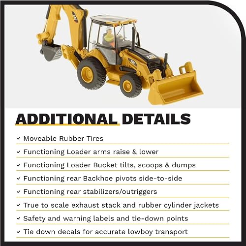 Vista 5 de Diecast Masters Retroexcavadora Caterpillar 450E 1:87 - Serie HO 85263