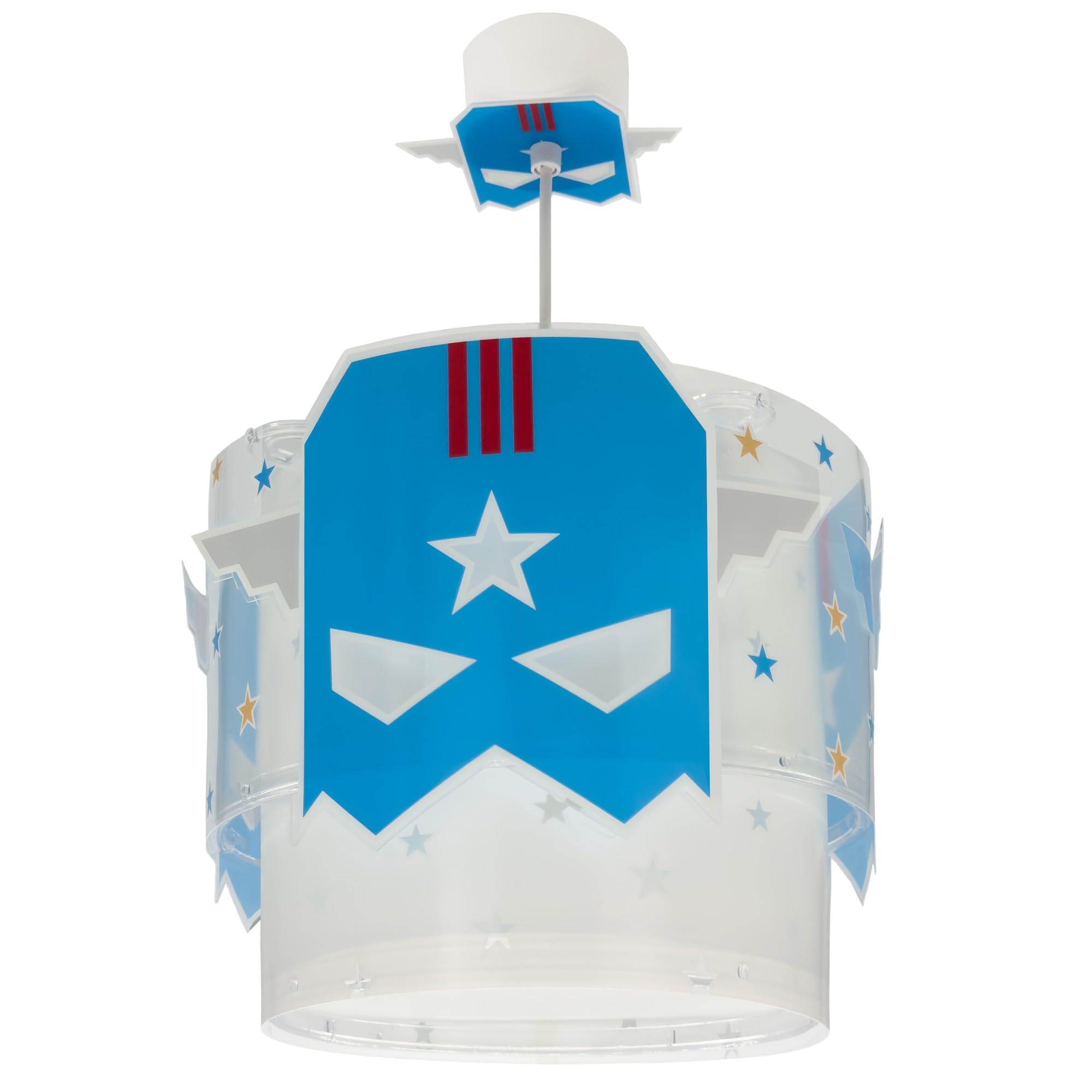 Dalber Lampe kinderzimmer, kinderlampe Pendelleuchte Hängelampe, Deckenleuchte Kinder, Deckenlampe kinderzimmer, Blue Hero Superheld