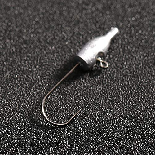 Ganchos de peixe limpos 5 pçs 2 g expostos chumbo afiado gancho de cabeça espinha de peixe carpa de