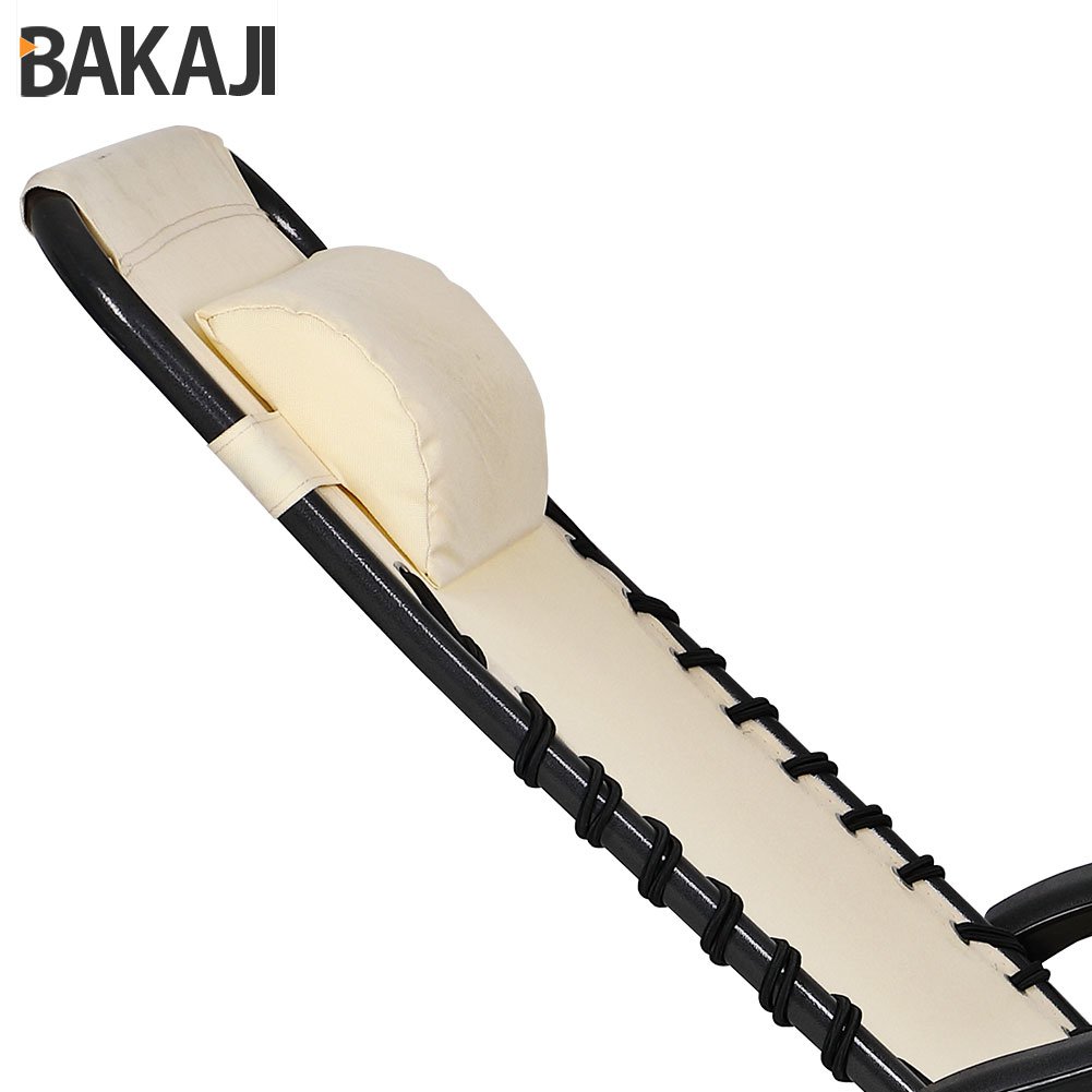 BAKAJI Sedia Gravità Zero Sdraio da Giardino Pieghevole in Acciaio Tubolare 22mm Reclinabile Tessuto Oxford