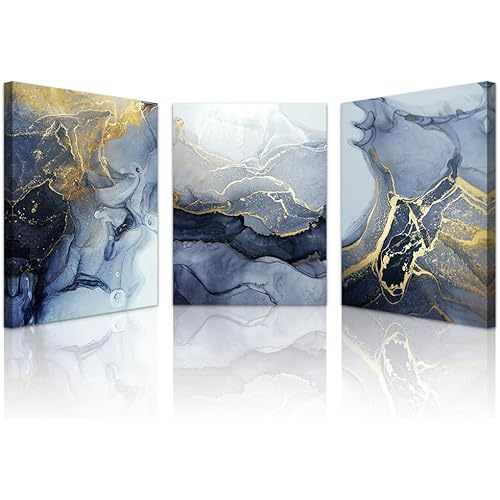 Lapremoly Abstract Wall Decor for Living Room Canvas Wall Art Bedroom Ink Wall Painting Wall Artworks Hang Pictures for Office Decoration Bathroom Home Decor for Room Wall Posters 3 Piece 12x16 in