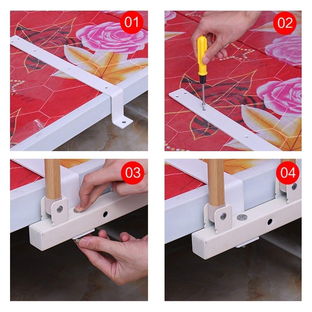 Barandilla Lateral De La Cama Barandilla De Cama Plegable para Ancianos Barandilla De Cama Anticaída Portátil De Metal para Adultos Y Niños con Discapacidades (Tamaño : 120x40cm) R