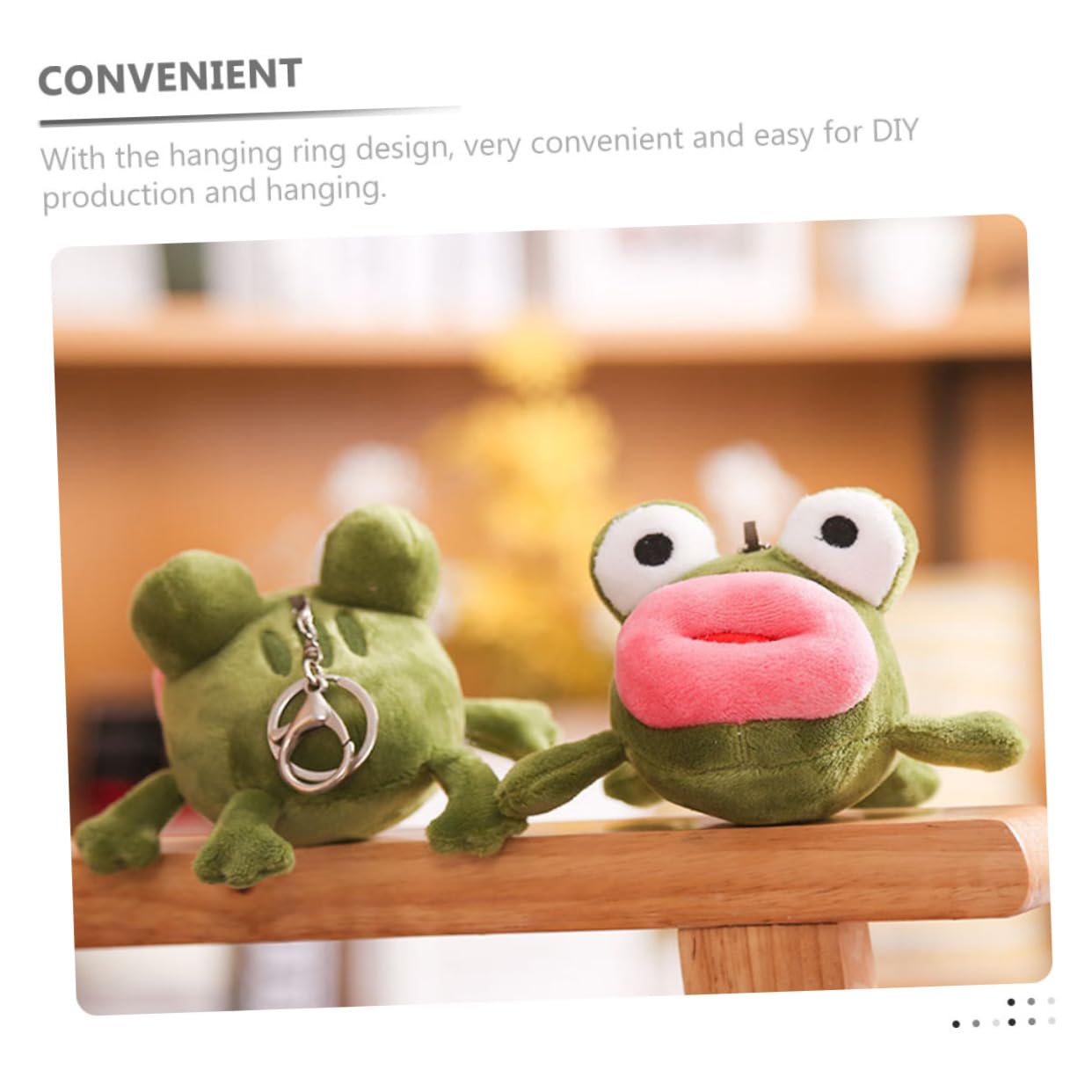 FRCOLOR Frosch Schlüsselanhänger Tierspielzeug Kuschelig Ausgestopfter Süßer Plüsch Schlüsselanhänger Tiere Frosch Plüsch Schlüsselanhänger Schlüsselanhänger Für Die