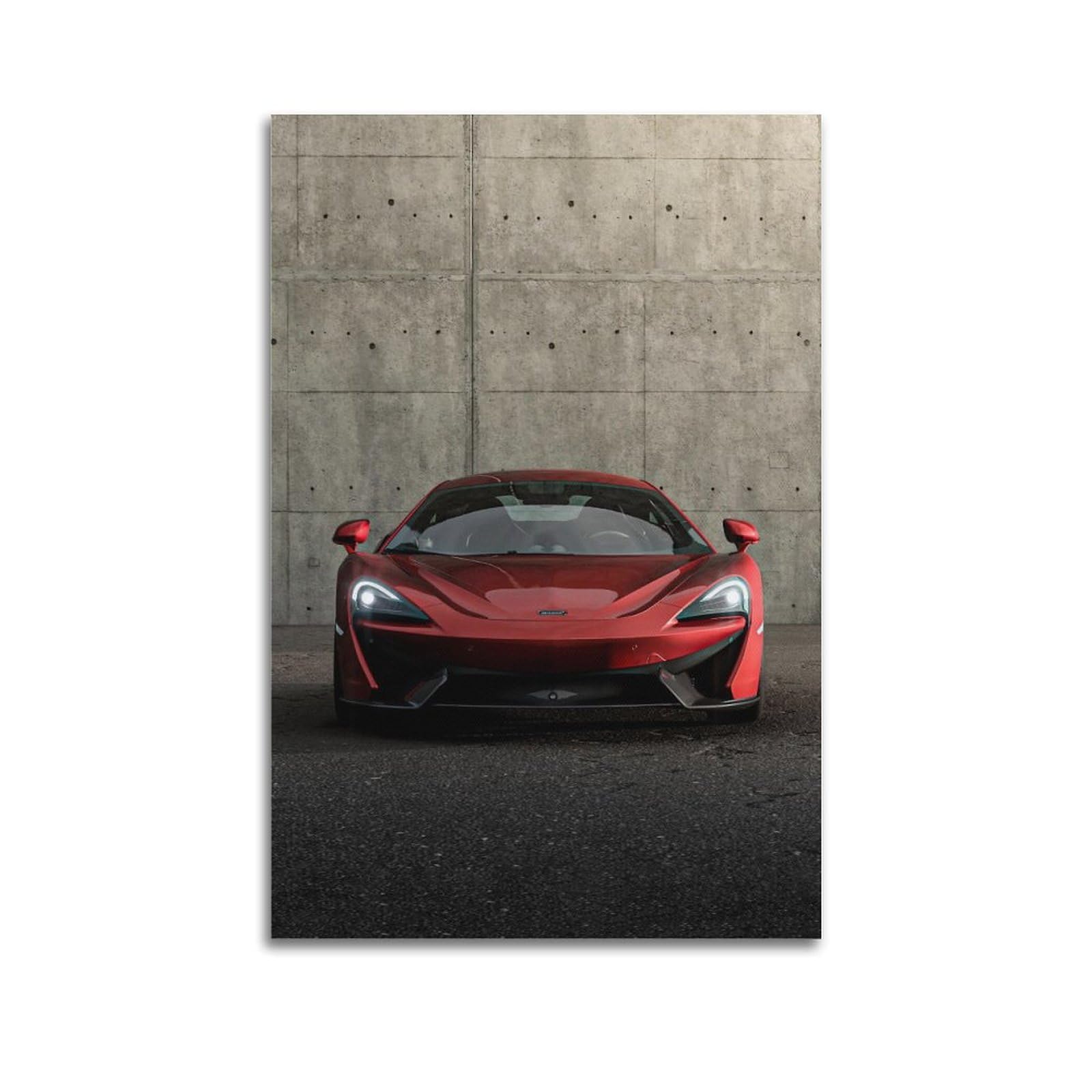OKAHYS V8 Engine Supercar 570S Luxury Racing Poster Modern Decorative Canvas Prints - Ideal Wall Art for Family, Man Cave, Game Room, Boys & Girls Bedroom 20x30inch(50x75cm)