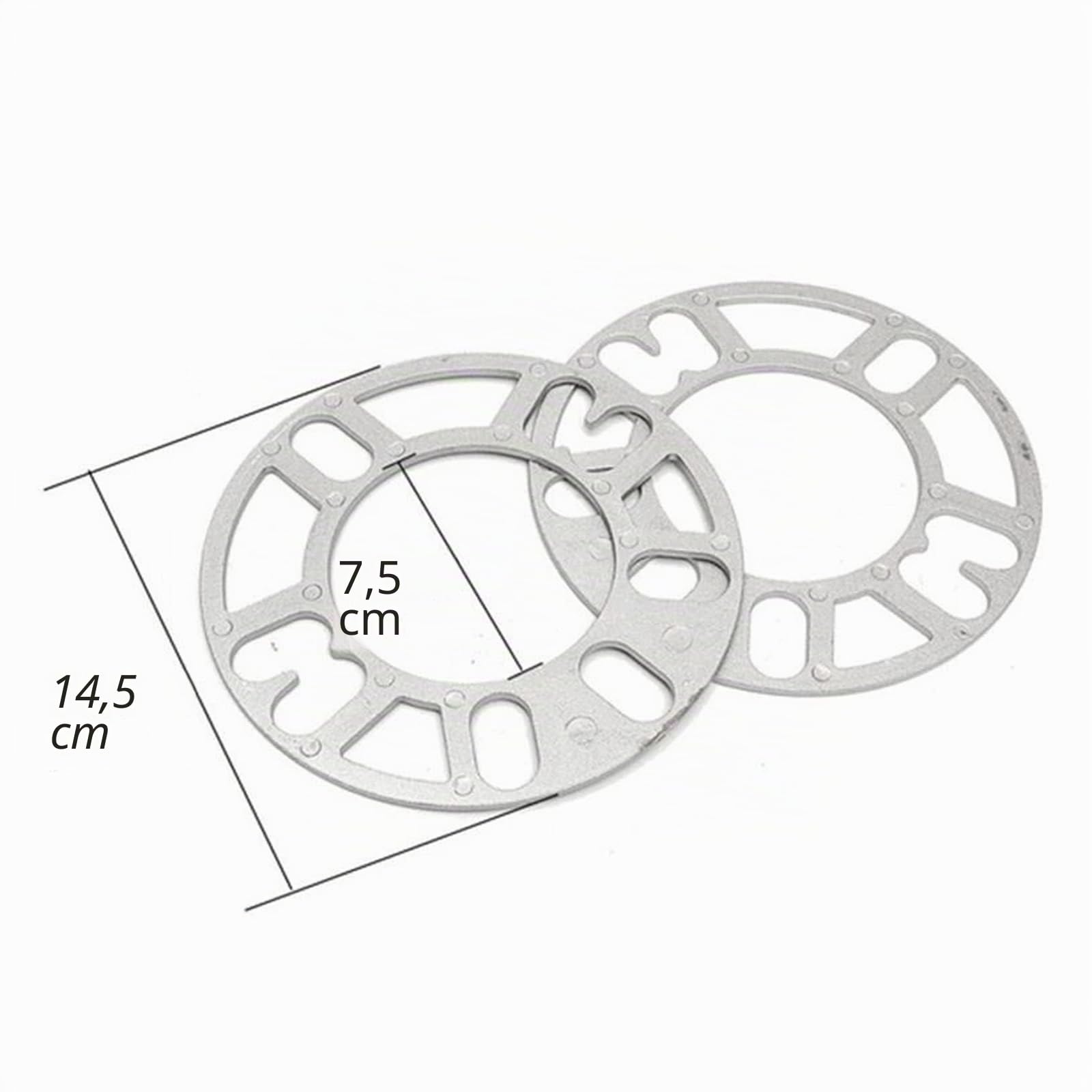 Disques d'espacement pour roue Spacer 4 pièces Entretoises de roue Plaques de calage, 4 trous 5 trous 6 trous Disques d'espacement universels, Éclisse de voie élargie 5/8/10mm d'épaisseur (10mm)