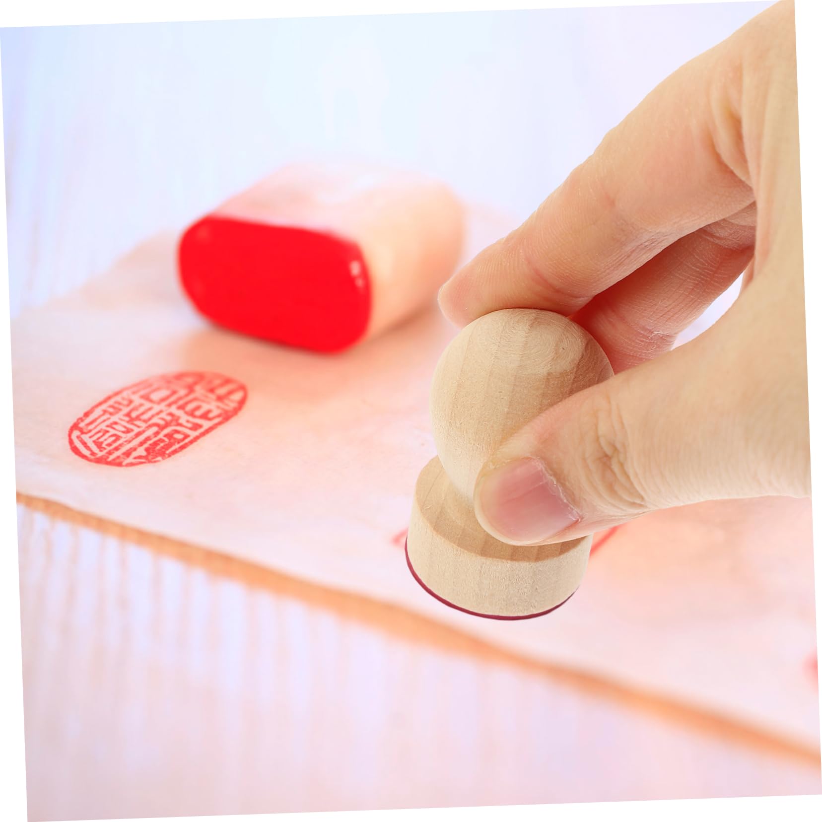 HOMSFOU 5 Sätze Holzstempelgriff Rundhölzer Praktische Wachsversiegelung Handgriffe Für DIY Projekte Langlebiges Material Einfacher Austausch Und Installation 6 Stück * 5