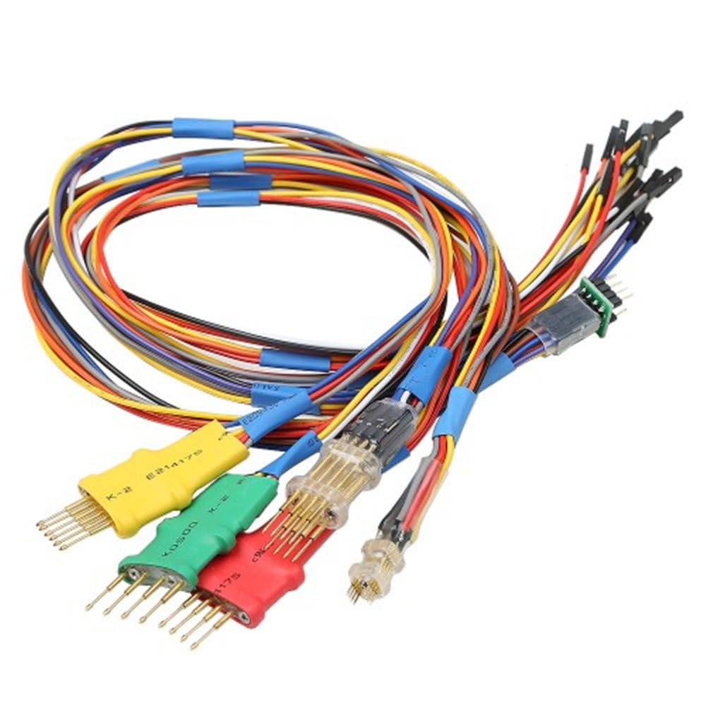 5PCS Probes Adapter Cable for iPROG+ Circuit Programming, Multi-Color Wiring Harness, Test Connector Probes adapters 6.0mm, 3.0mm, 2.54mm, DIP8, SOP08