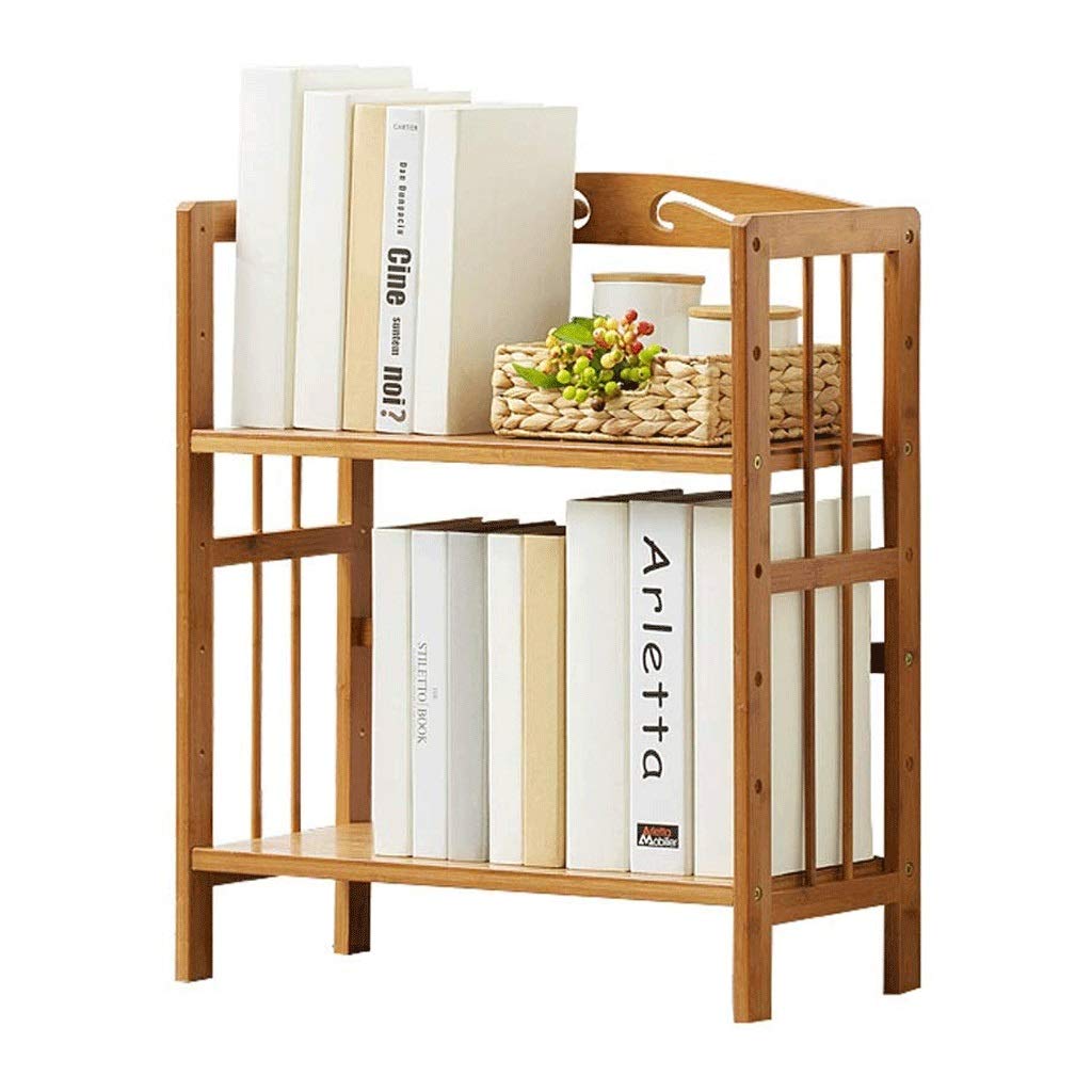Aufbewahrung Ordner/Schnellhefter/Organisator/Einstellbare natürlicher Bambus Desktop-Bücherregal 2 Layer Desk Organizer Multipurpose-Anzeigen-Regal for Office Küche Lagerung oder Blumen und Pflanzen