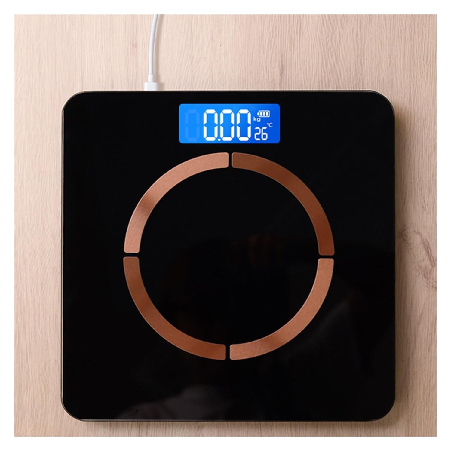 Balanza Báscula de baño con carga USB, báscula electrónica Bluetooth, herramienta de medición de grasa, báscula de grasa corporal inteligente, máquina de pesaje Alta precisión