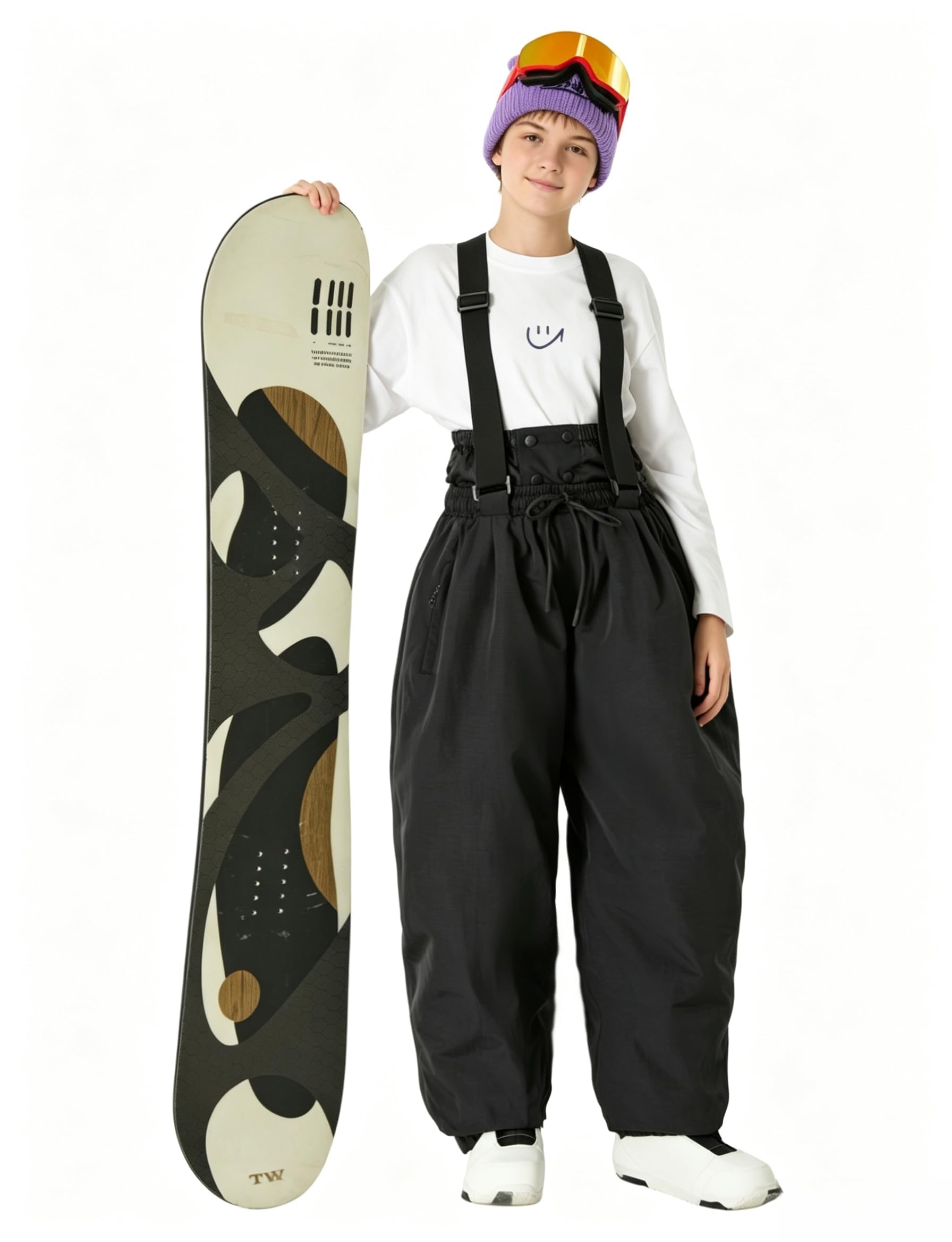 GSOU SNOW Dziecięce kombinezony śniegowe, spodnie snowboardowe dla chłopców