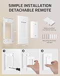 DEWENWILS Remote Control Outlet, Wireless Light Switch with 2 Side Outlets, No Interference Remote Outlet Switch, No Wiring, 15A/1875W, 100 FT Range, Compact Design, Programmable