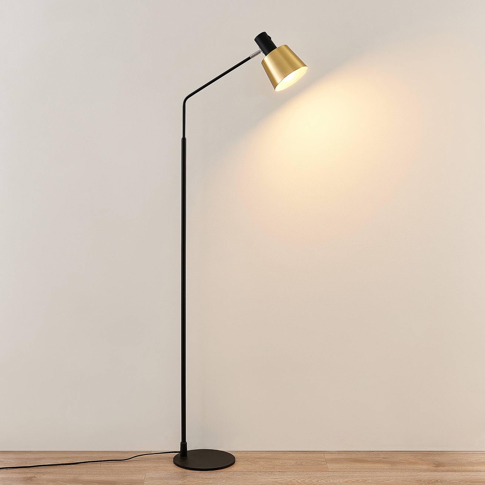 Lindby Stehlampe Vlada (Skandinavisch) in Schwarz aus Metall (1 flammig, E27) - Stehleuchte Standleuchte Floor Lamp Wohnzimmerlampe Wohnzimmerleuchte