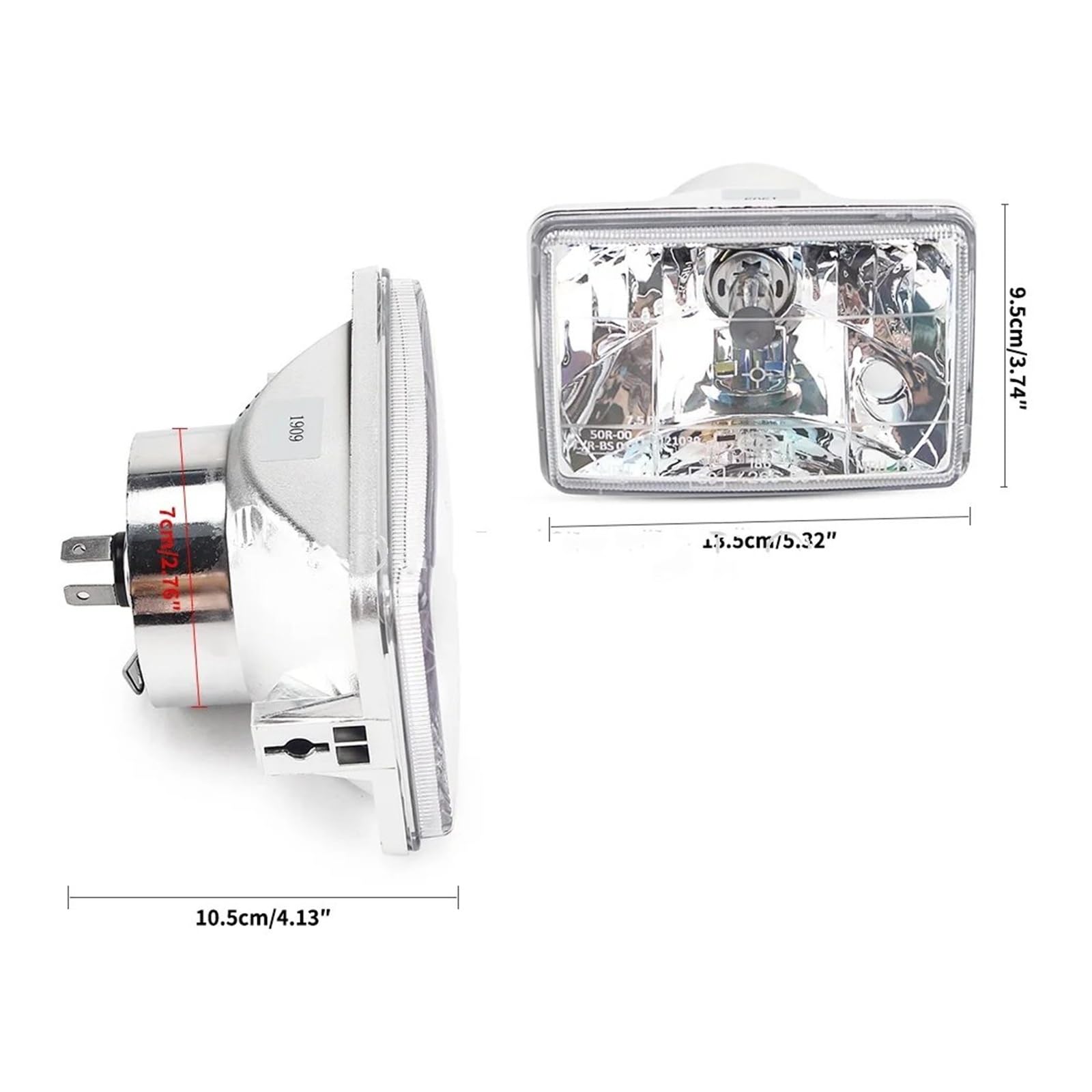 Kit Phares Moto Phare Avant Rectangulaire Halogène Scooter Pour S150 2007-2017 Feux Route Et Croisement Transparents Phare Avant