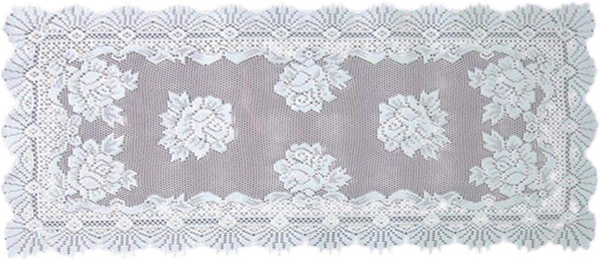 54x72 Alpine Rose White Rectangle Tablecloth