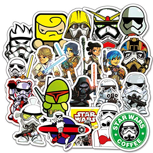 STORM GYRD 100 Pcs Star Wars Sticker (Style A) Pack,Unique Cool Stickers Notebook Guitar Skateboard Travel Stickers Waterproof