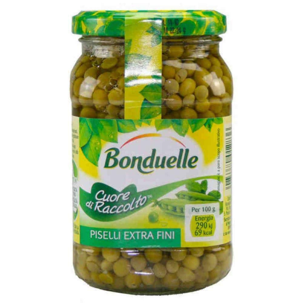 12X Multipack Bonduelle Extra Fine Peas Glass Gr 370