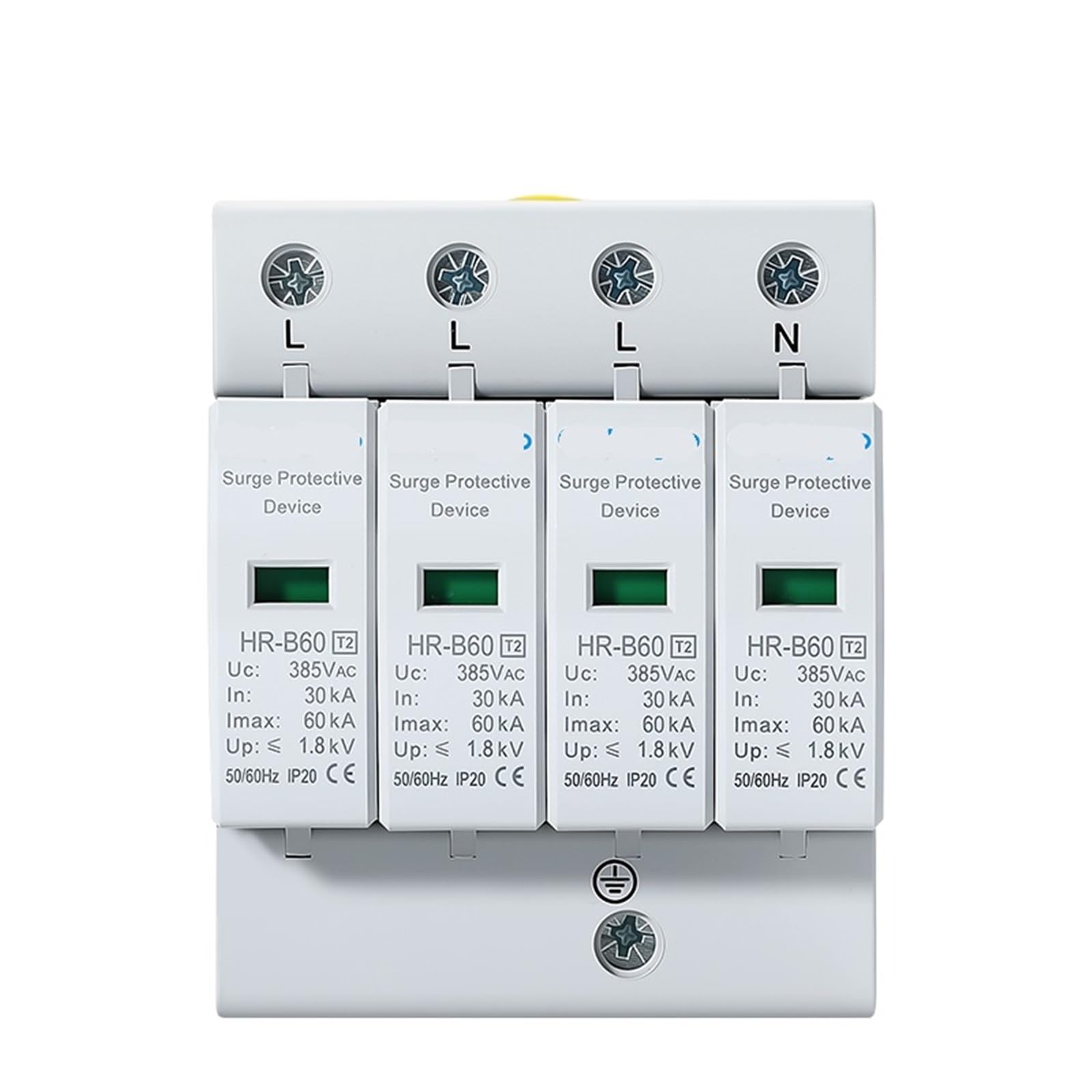 2P4P AC Protection Device SPD Home Low Voltage Surge Protector 275V385V20KA40KA0KA80KA100KA (2P AC275V, 80KA)