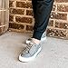 JENN ARDOR Slip On Canvas Shoes for Women Low Top Fashion Sneakers Comfortable Walking Flats Grey 7