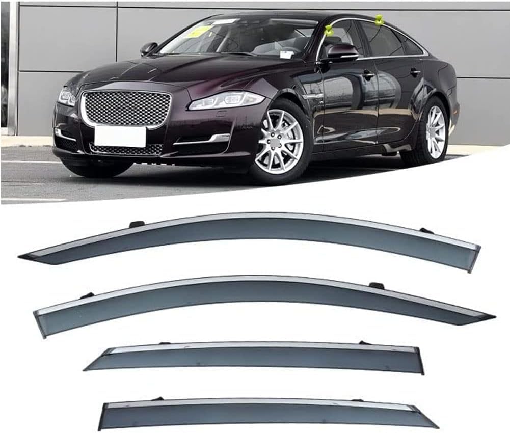 Fengxh Normal 4Pcs Smoke Tint Car Window Deflectors For Jaguar Xjl 2018-2022