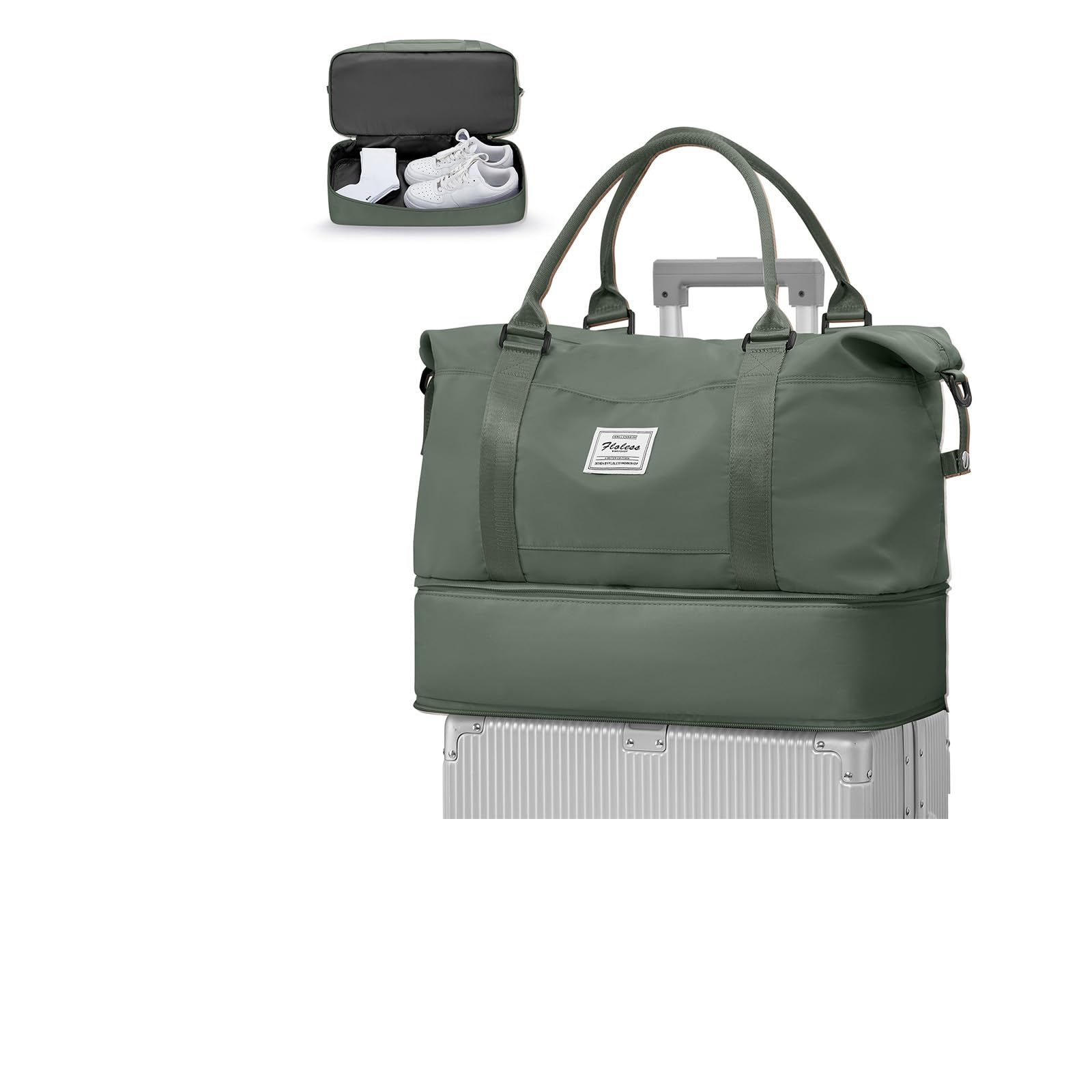 WEPLAN Handgepäck Tasche 45x36x20 Easyjet für Flugzeug Reisetasche Damen Handgepäck Ryanair 40x20x25 Tasche Weekender Bag Travel Bag Sporttasche mit Schuhfach Kliniktasche Schwimmtasche