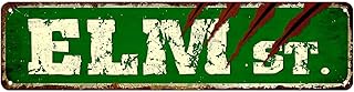 Elm Street Metal Sign Vintage Horror Movie Metal Sign Suitable for Horror Movie-Themed Decorations, Home Theater, Bedrooms Bathroom Kitchen House and Gothic Wall Decor 4 ×16 Inches