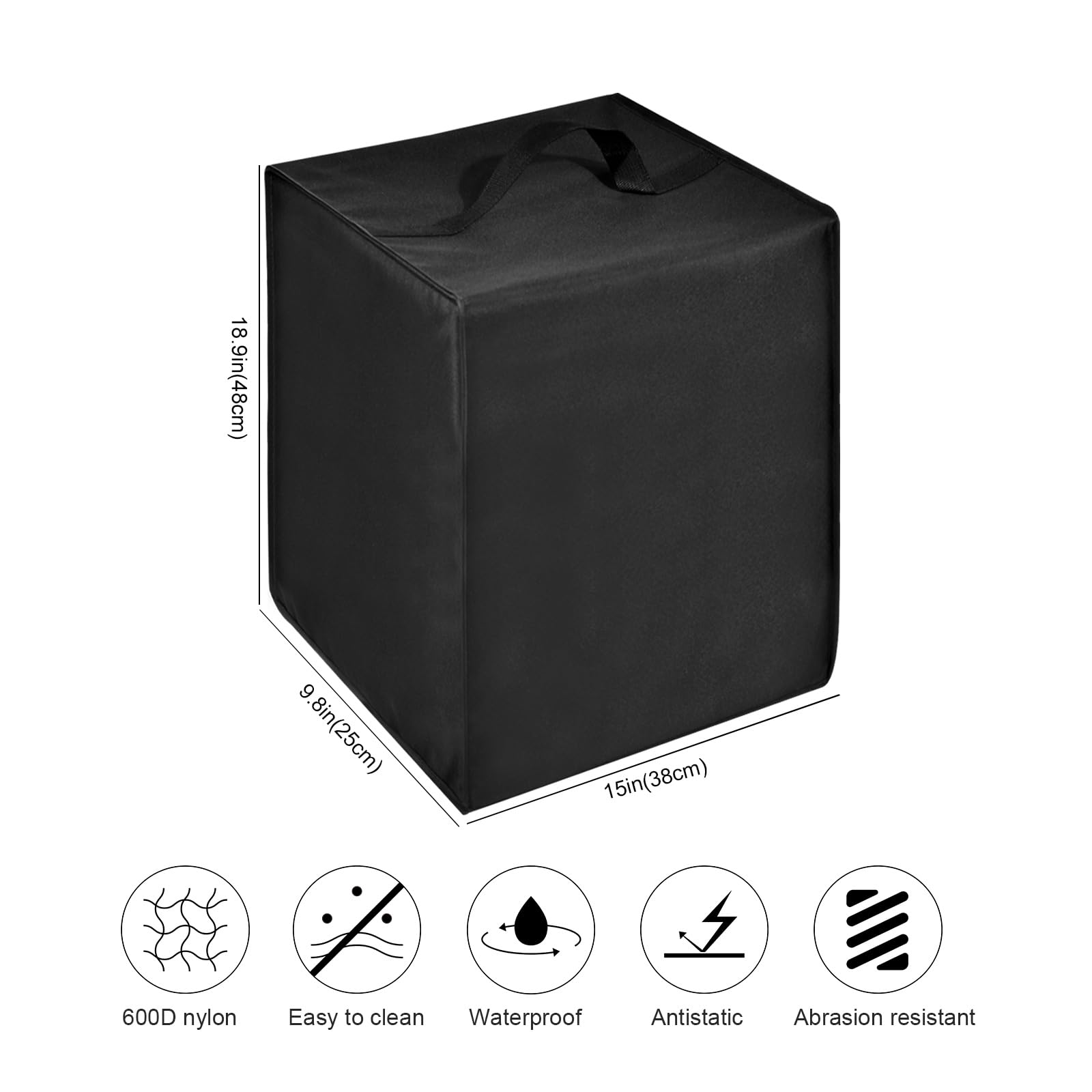 Cubierta trituradora de papel para bonsaii/para trituradoras de papel BONSEN de 14 hojas | Funda de nailon antiestática resistente al polvo para trituradora de papel (solo funda) (negro)