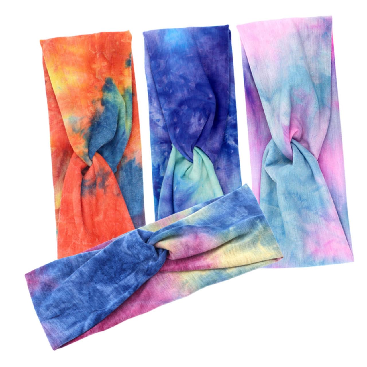 Beavorty 16 Pz fascia sportiva bandana bandane cinghia yoga Fascia per yoga headband cravatta tintura fasce larghe per fitness da corsa da basket poliestere
