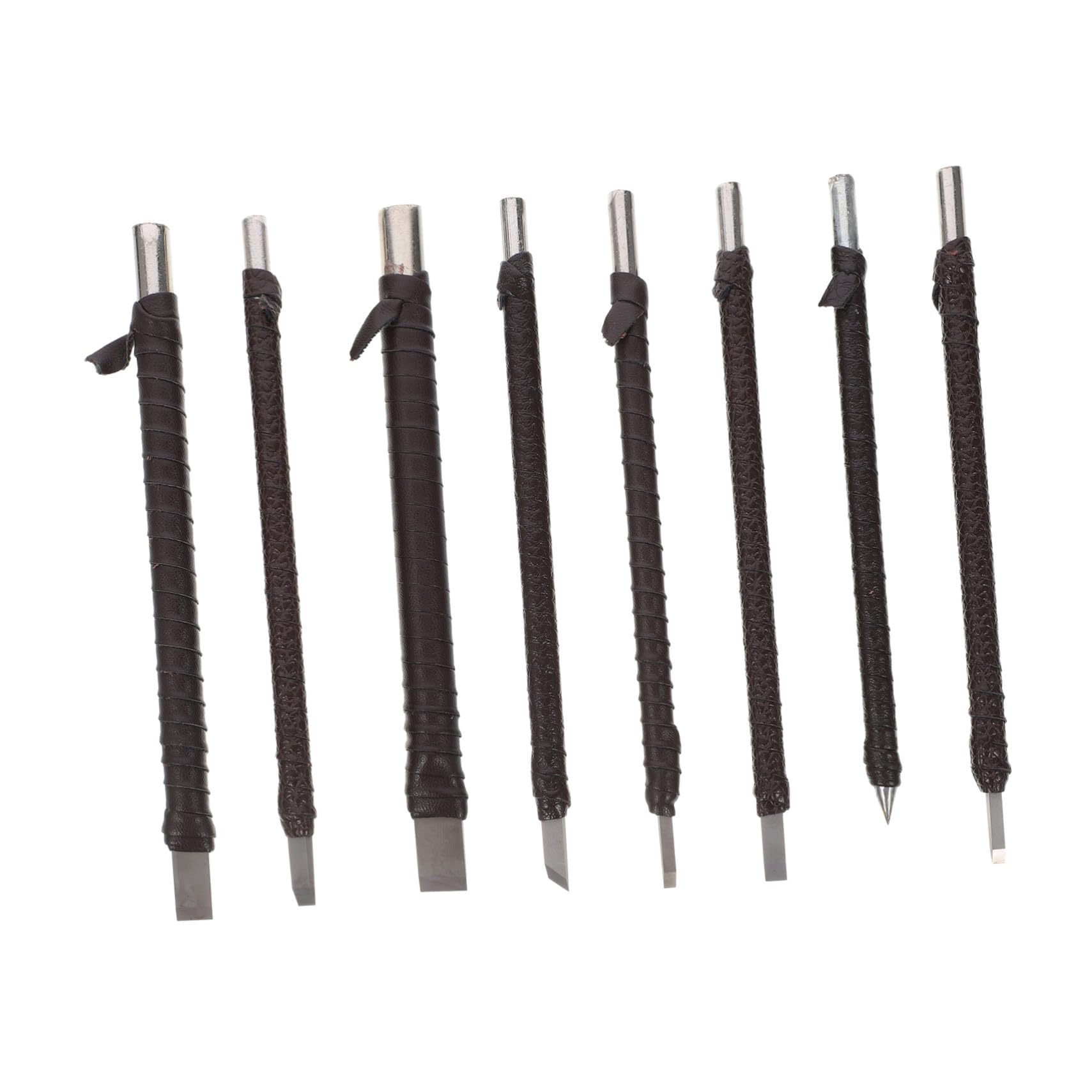 WOONEKY Kit 8 Pezzi Utensili per Intaglio Legno in Acciaio Antiruggine con Borsa Portatile per Artigiani e Scultori, per Intaglio Fai da Te e Laboratori