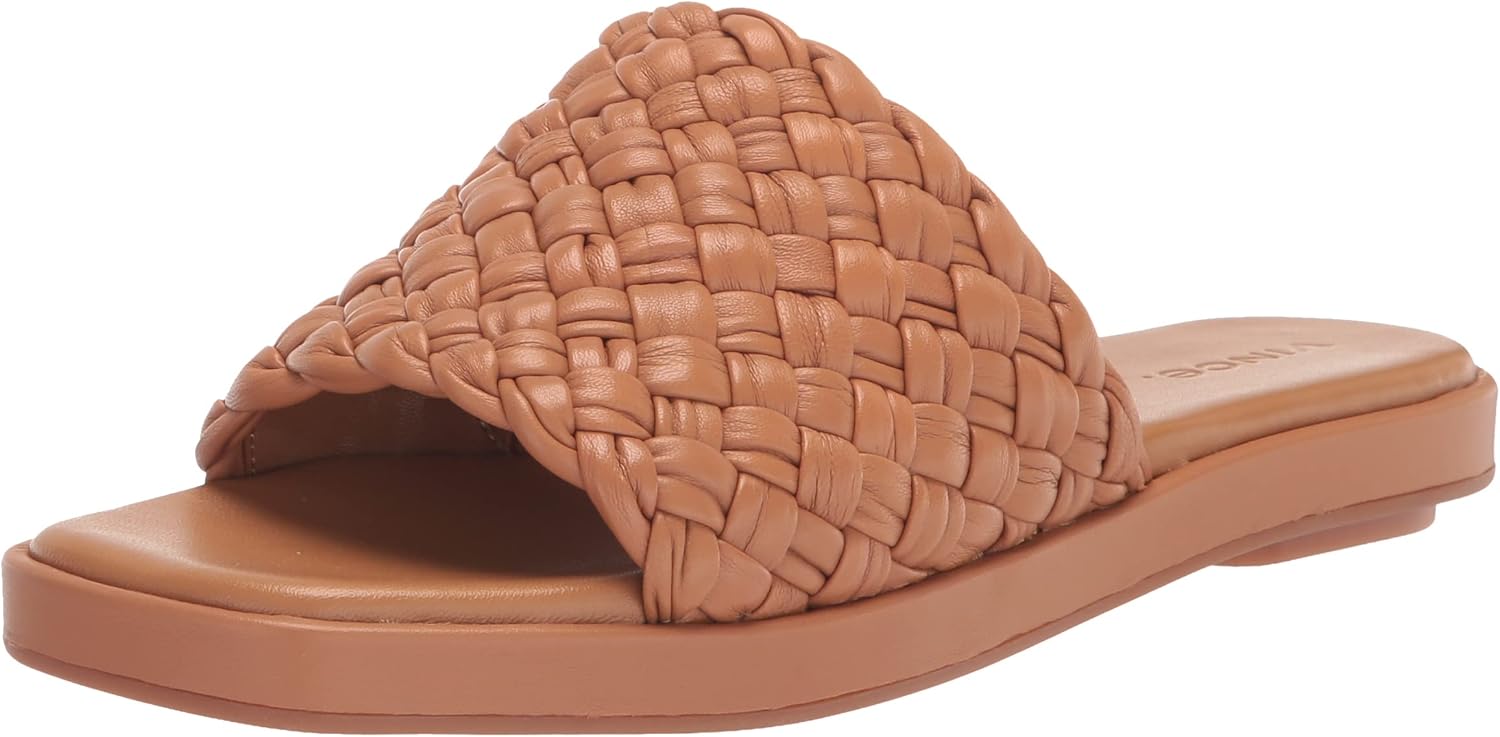 Vince Womens Rumi Slide Sandal Tan 6 M