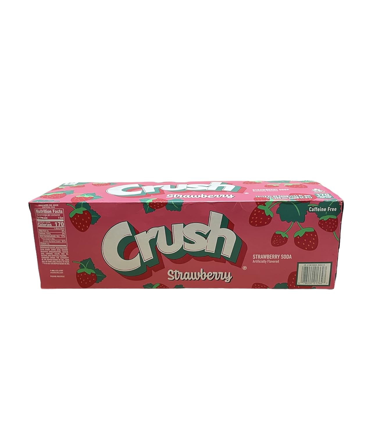 Crush Soda Munchie Box Reserve - Stocked for your Pleasure - Cans or Bottles (Strawberry Pack of (12) 12 Oz Cans)