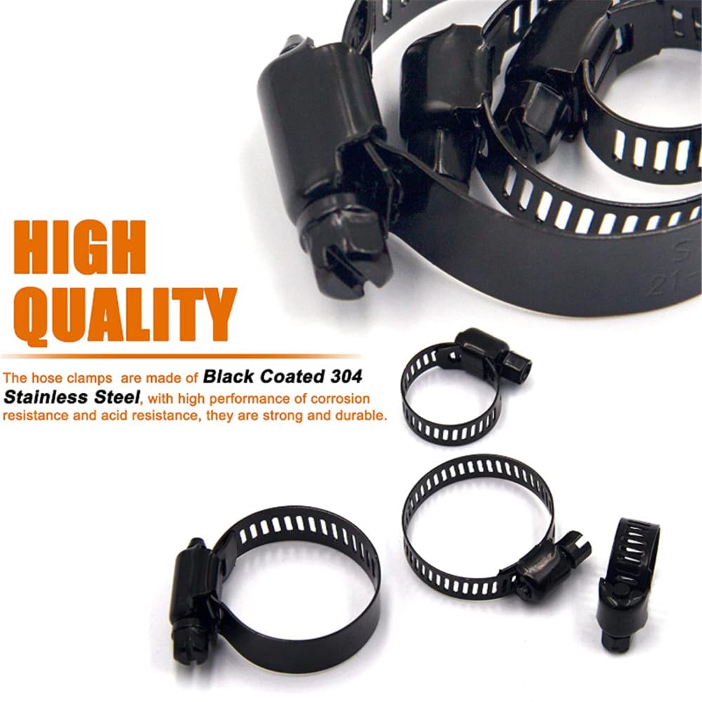 Jubilee Clips Rohrschelle 10 Stück Verstellbare Edelstahl Antriebsschlauchschellen Kraftstoffleitung Schneckenklammern Schlauchschellen Clips Kühlsystem Zubehör (19 x 29 mm)
