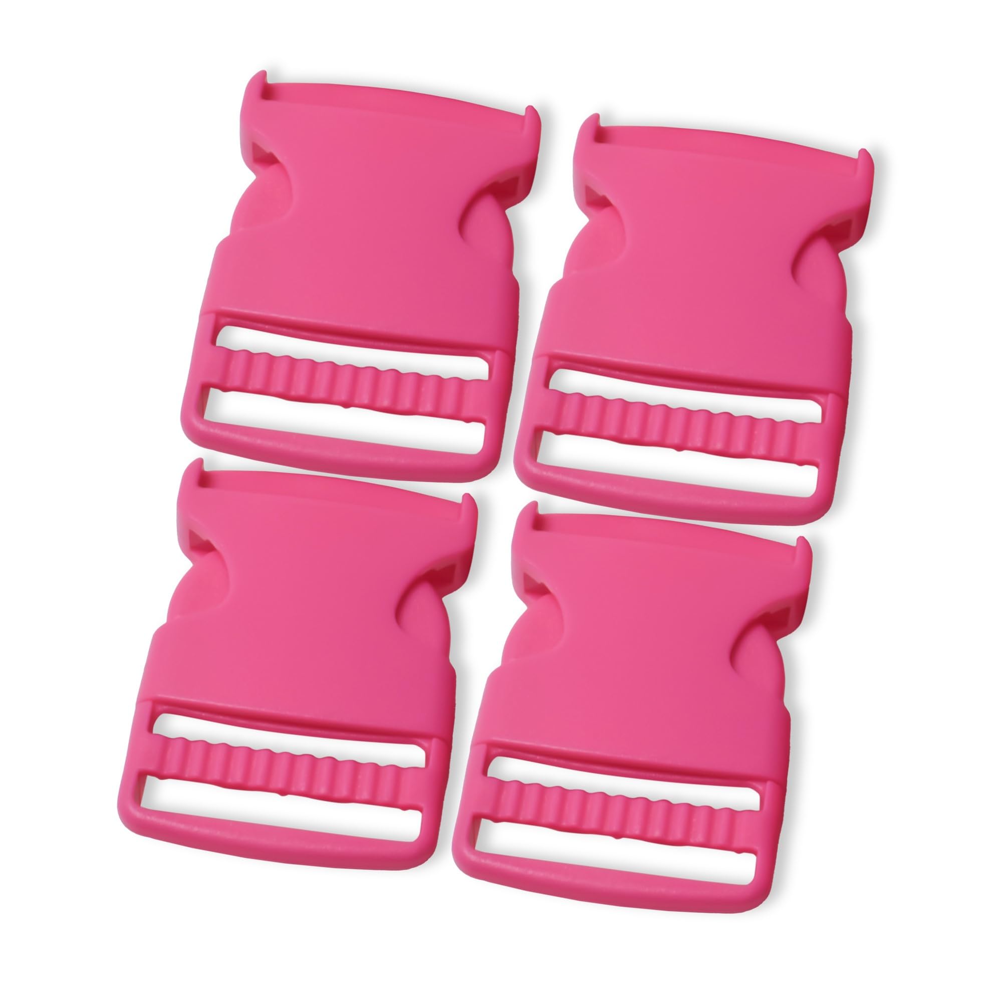 Sheriffdrink Unisex Pink Buckles For Webbing Straps 1,5 Inch Set Of 4 Plastic Buckle Clip Quick Side Release Plastic Snap Fastener Clip Heavy Duty Replacement Dual Adjustable For Backpack Fanny Pack Belt Dog Collars