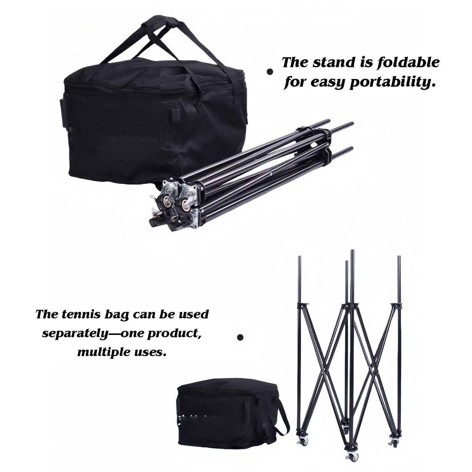Generico Tramoggia Portatile For Palline Da Tennis E | Carrello didattico for palline da tennis 120/200, for strumento di allenamento