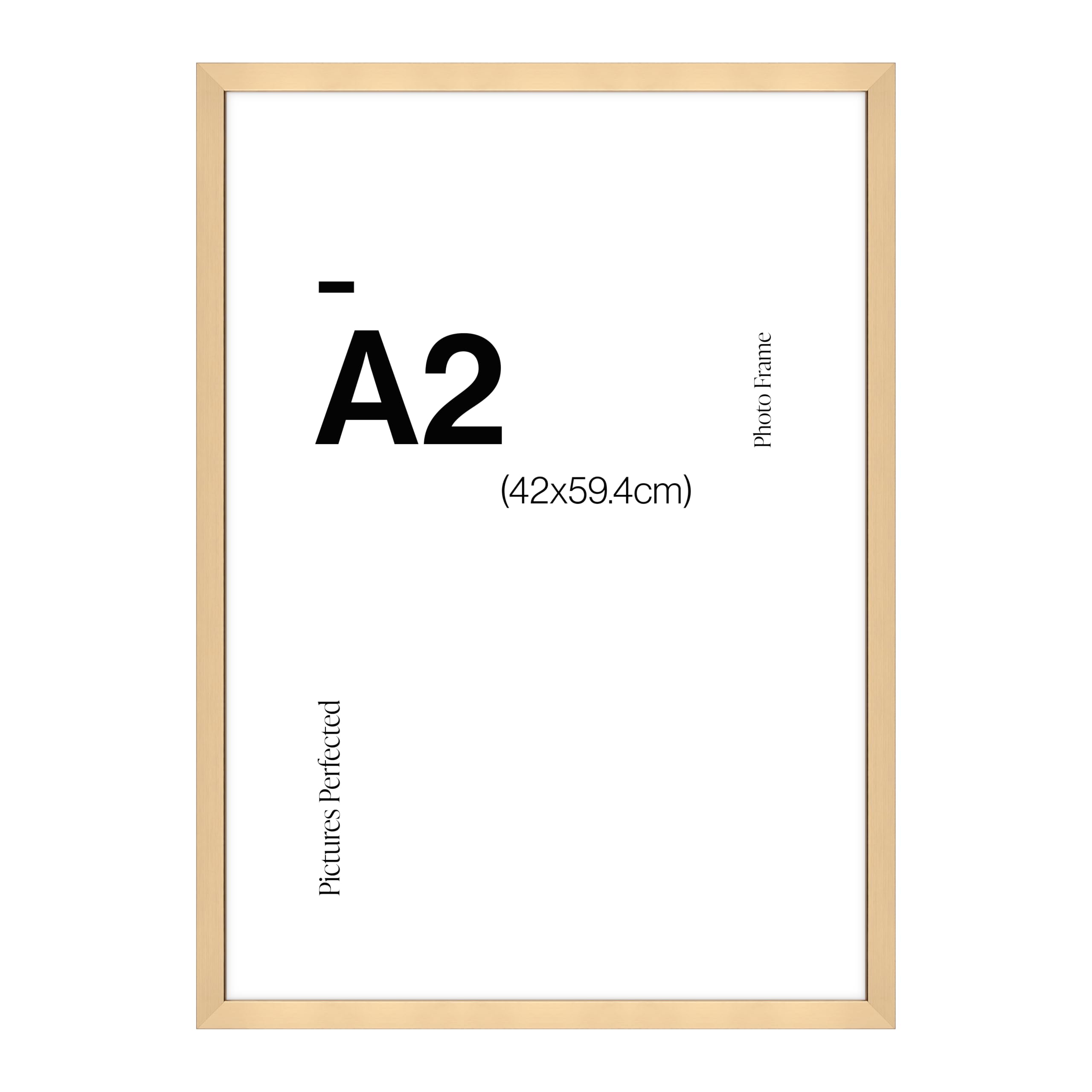 Contemporary Gold A2 Wooden Photo Frame for A2 Photos or Pictures