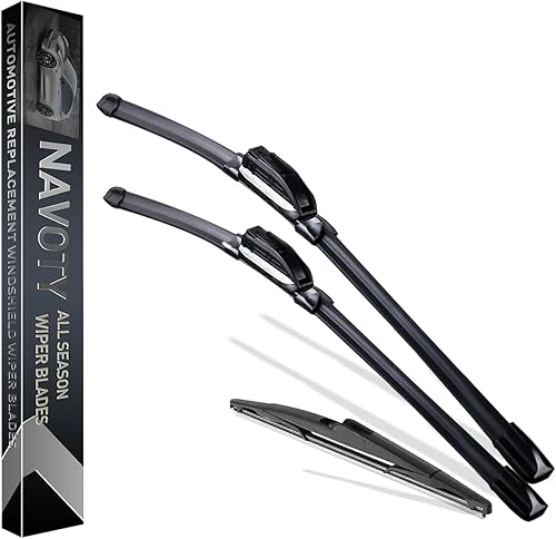 Juego de 3 limpiaparabrisas de repuesto para Ford Edge 2007-2014, juego de 3 limpiaparabrisas de 26 + 20 + 14 pulgadas (juego de 3) gancho UJ